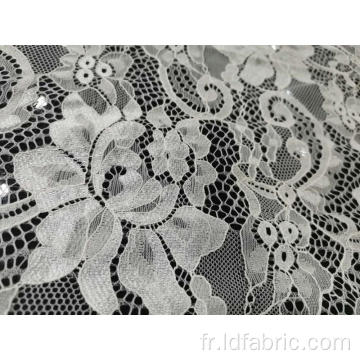 Tissu de dentelle de motif de fleur en nylon populaire